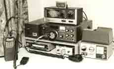 A typical amateur radio shack