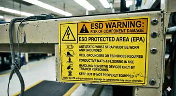 ESD Protected Area notice