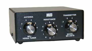 A typical HF amateur radio band antena tuner (MFJ-901B)