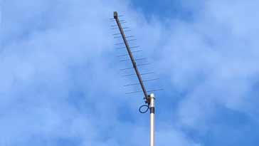 Typical wideband log periodic TV antenna