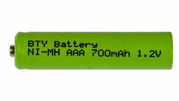 Rechargeable AAA battery with capacity of 700 mAh