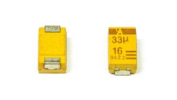 SMD tantalum capacitor  top and bottom views