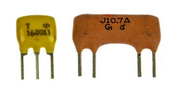 ceramic resonator filters - 3 & 4 pin versions