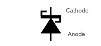 Schottky barrier diode circuit symbol