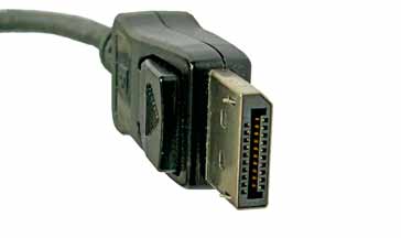 Example of a DisplayPort connector on a lead
