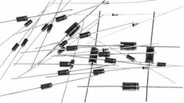 Selection of PN junction diodes - leaded electronic component varieties, although those using surface mount technology are widely available.