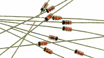 A selection of leaded 0.5W Zener diodes