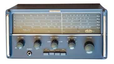 Front panel of the Eddystone EC10 transistorised communications vintage radio