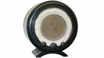 EKCO A22 vintage round radio front panel