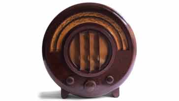 EKCO AD65 vintage round radio front panel - antique radio