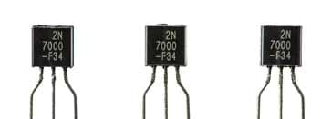 A lineup of field effect transistors - 2N7000 N-channel MOSFET