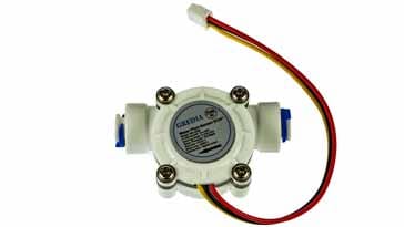 A simple flow meter that could be used with a data acquisition or data logging system