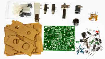 Simple ham radio transceiver kit components