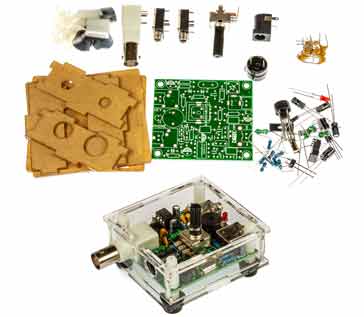 Simple ham radio transceiver kit - components & finished item