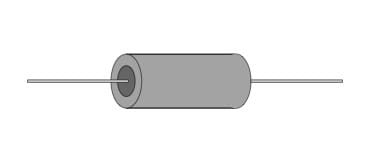A typical ferrite bead inductor