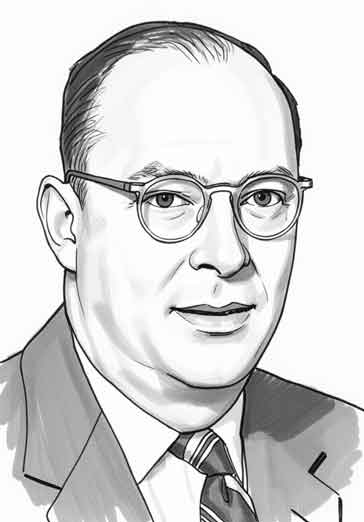 Line drawing of John Bardeen