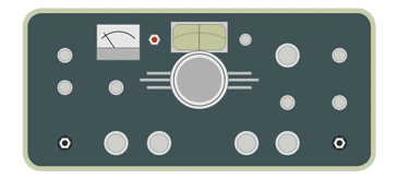 Front panel of the KW2000B vintage ham radio transciever