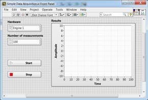 LabVIEW VI front panel example