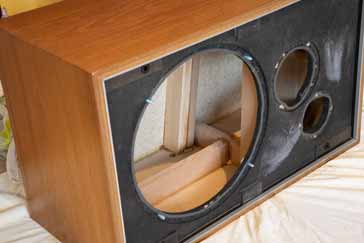 Magnum SL loudspeaker upgrade showing some of the added bracing