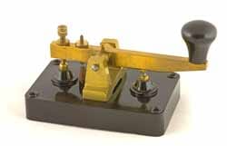 A Morse key manufactured by the Clipsal company in Australia