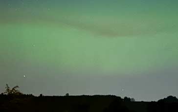 A view of the Northern Lights, Aurora Borealis
