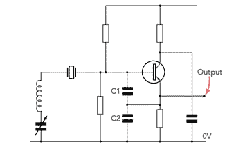 Circuit for a VXO giving a high level of frequency shift