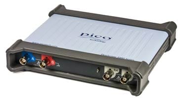 PicoScope 5244B 2 channel flexible resolution USB oscilloscope front panel
