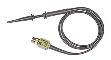 Image of an oscilloscope probe showing the probe.