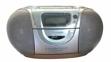 Front view of the Panasonic RX-DX1 radio / cassette / CD