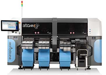 Typical pick and place machine for PCB assembly