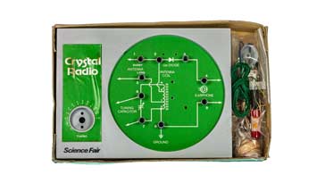 Radio Shack crystal radio set kit box