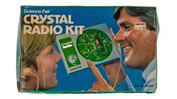 Radio Shack crystal radio set kit box