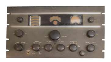 Front panel of the RCA AR88 radio communications receiver - vintage radio or antique radio