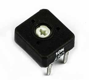 Carbon film preset potentiometer with a single turn adjustment