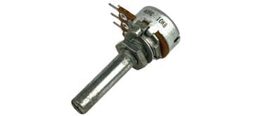 Rotary potentiometer of the type used as volume or tone controls on radios and other equipment