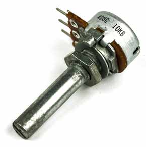 Rotary potentiometer of the type used ias volume or tone controls on radios and other equipment