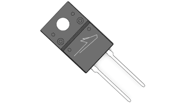 Outline of a silicon carbide, SiC Schottky diode from Wolfspeed