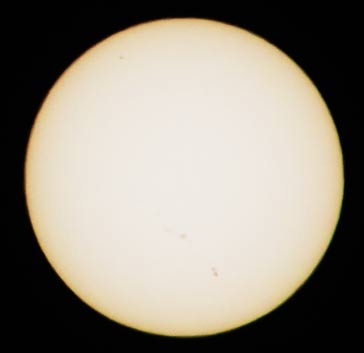 The Sun showing its sunspots