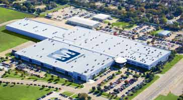 Aerial view of the Mouser facility in Texas