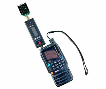 Surecom SW 30 Plus SWR meter connected to TIDRADIO HT and Supplied Dummy Load