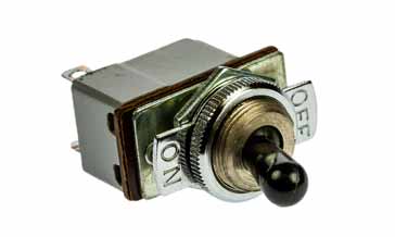 Toggle switch intended for use as a mains voltage switch of electronics equipment