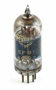 Mullard EF91 Pentode Valve / Tube Image of a Mullard EF91 pentode valve / tube, normally used as a high gain amplifier.