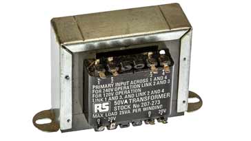 A mains transformer used to power electronic equipment
