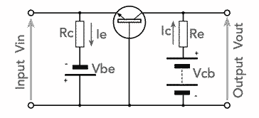 Common base transistor electronic circuit design / configuration