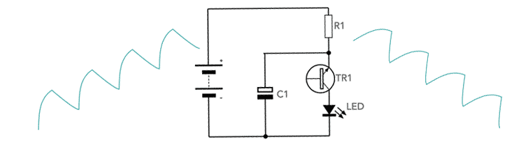 Simple one transistor relaxation oscillator