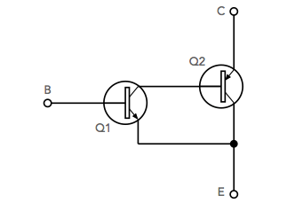 The circuit Sziklai Pair / Sziklai compound pair.