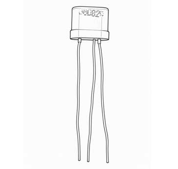 Line drawing of the first silicon transistors from TI