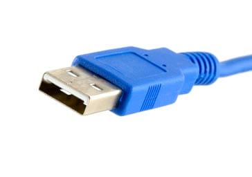 USB type A connector on a cable