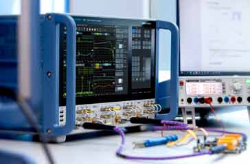 Typical vector network analyzer VNA in use - copyright Rohde & Schwarz