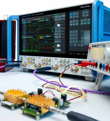 Typical vector network analyzer VNA in use - copyright Rohde & Schwarz